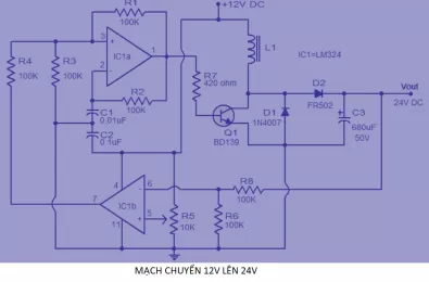 Bộ chuyển đổi nguồn 12v lên 24v